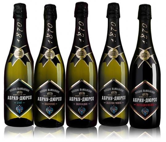 Champagne "Abra-Durso" - tretie miesto medzi prvými tromi v názoru odborníkov Roskontrolya.