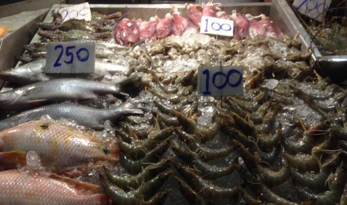 Ceny za morské plody (v zadku) - násobené dvoma: dostať v rubľoch.