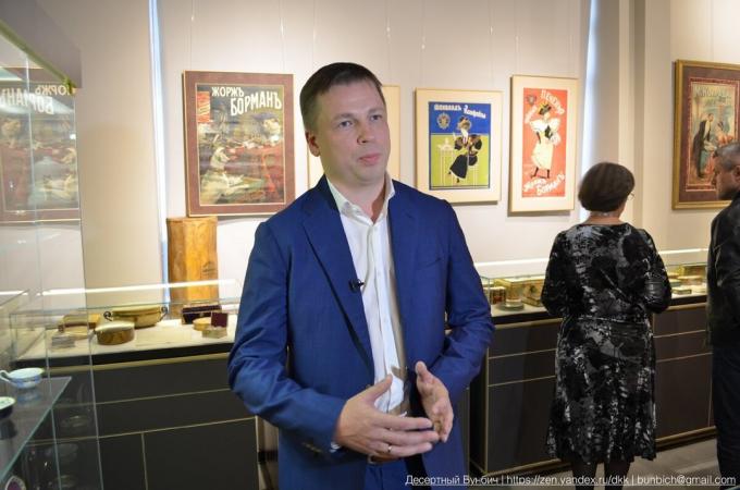 Mikhail Zhabin - zakladateľ múzea dejín Ruska čokolády "DIZHAVNI"